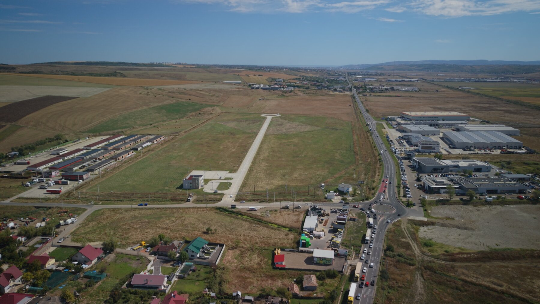 Vedere aeriană a Parcului Industrial Lețcani
